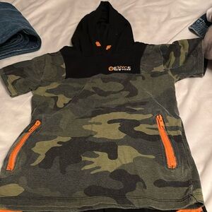 NYC Camo Kids Hoodie & Joggers with Orange Accents